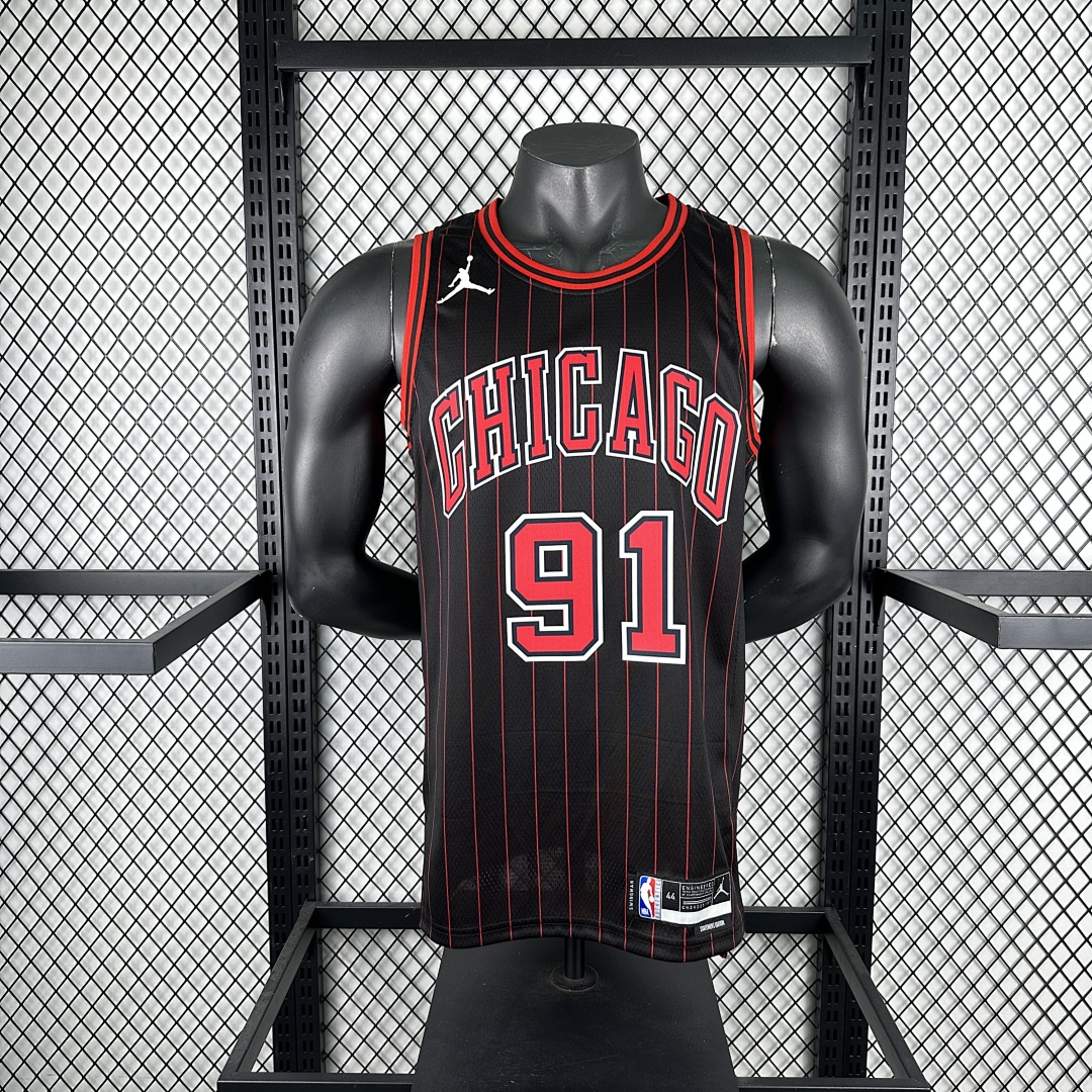 Camisa NBA Chicago Bulls nº 91 — Rodman — 2025/26 — edição limitada Jumpman